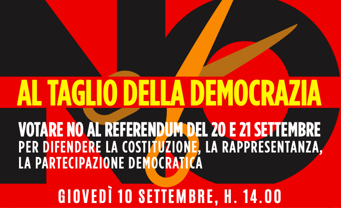 No al taglio della democrazia